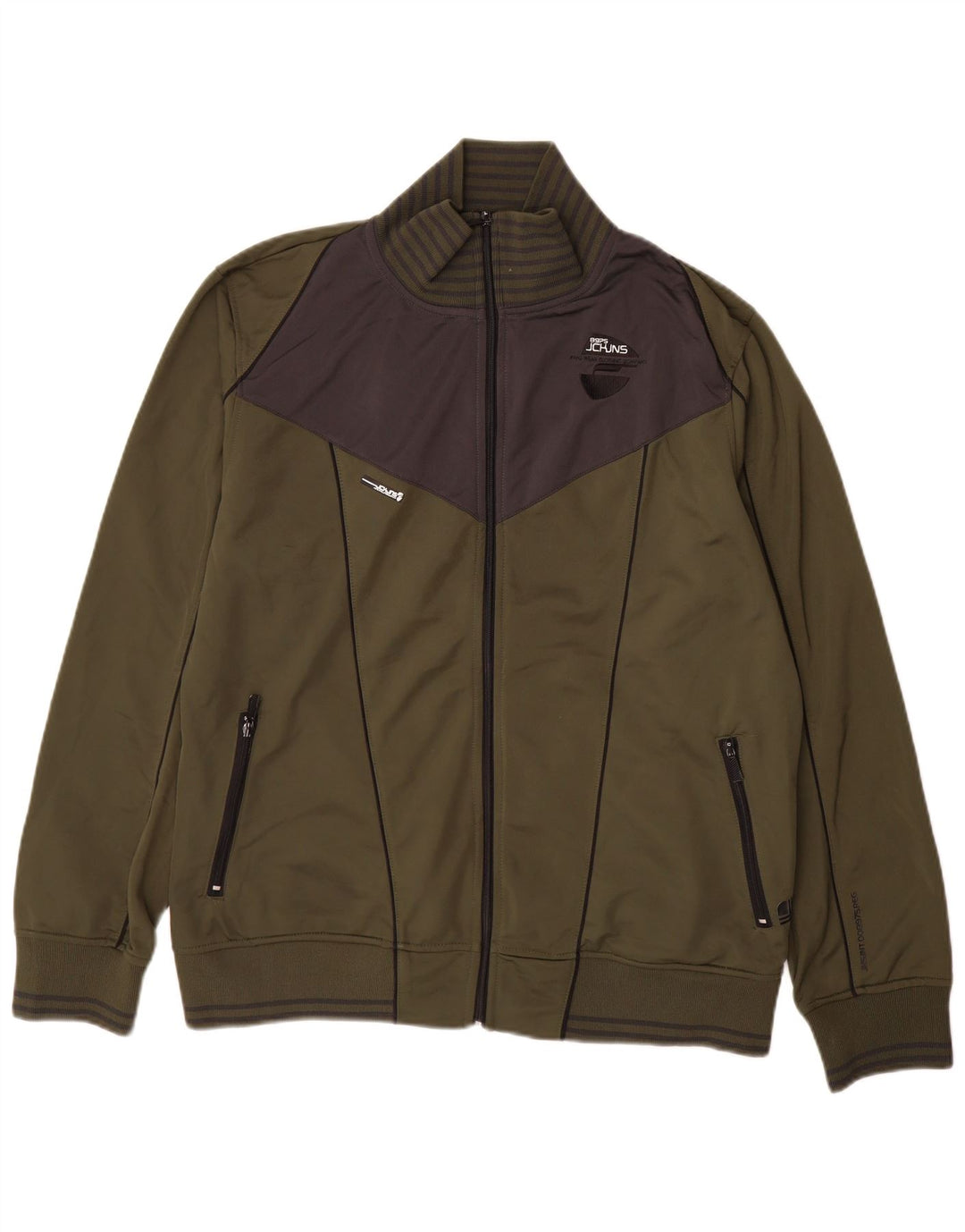 Jack & Jones Ανδρική φόρμα αθλητικής φόρμας γραφικών Top Jacket 2XL Khaki Colourblock