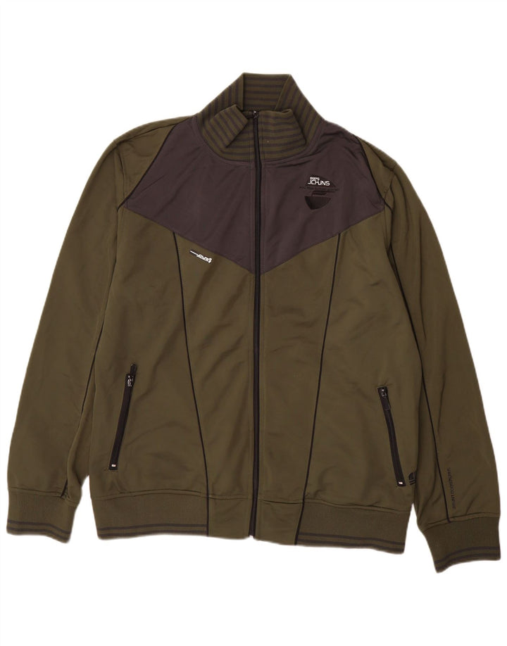 Jack & Jones Ανδρική φόρμα αθλητικής φόρμας γραφικών Top Jacket 2XL Khaki Colourblock