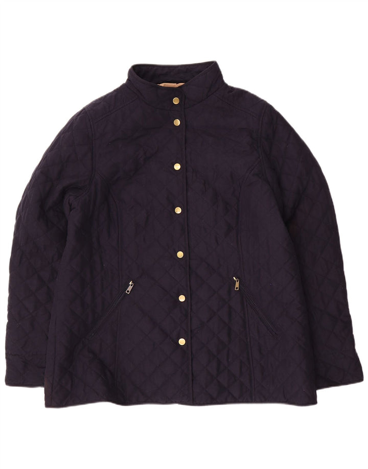 CLASSIC Γυναικείο καπιτονέ μπουφάν UK 18 XL Navy Blue Polyester