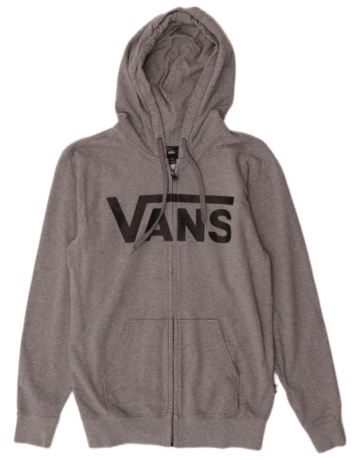 Ανδρικό πουλόβερ με κουκούλα με φερμουάρ Vans Μικρό γκρι βαμβακερό