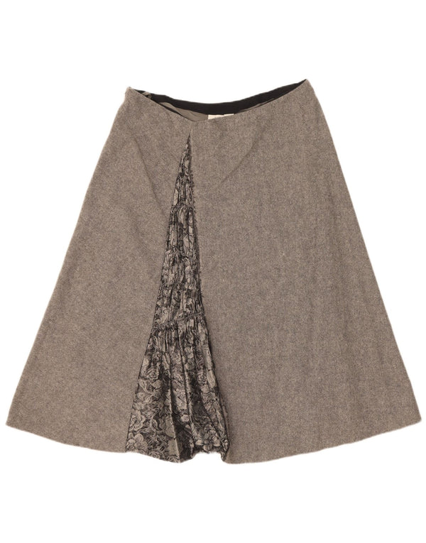Γυναικεία φούστα Dkny A-Line US 10 Large W32 Γκρι μαλλί