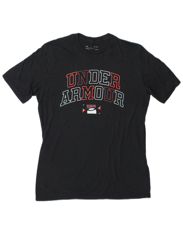 Under Armour Ανδρικό Heat Gear Graphic T-Shirt Top από μεσαίο μπλε ναυτικό βαμβακερό