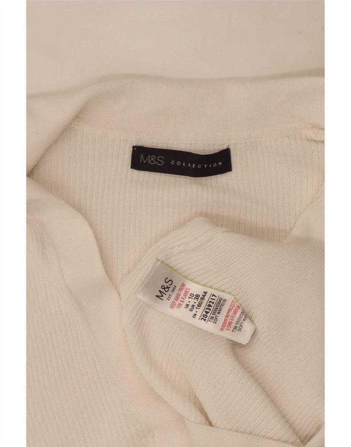 Marks & Spencer Γυναικείο πουκάμισο πόλο UK 10 Small White Viscose