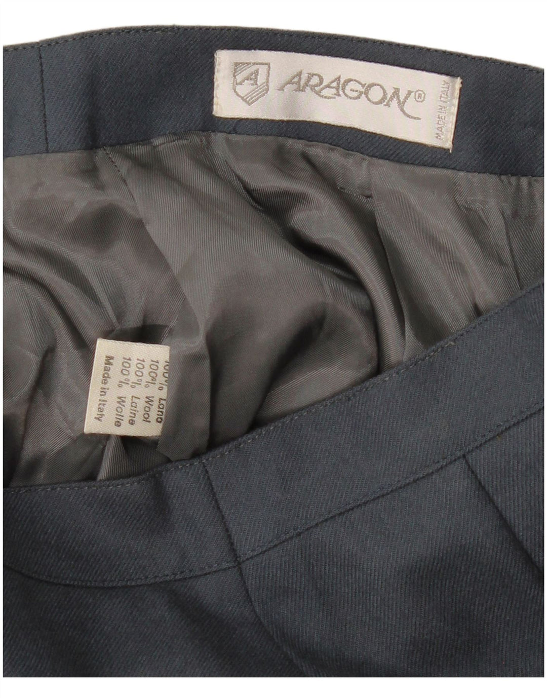 Γυναικεία Pencil Φούστα VINTAGE Medium W28 Navy Blue Wool