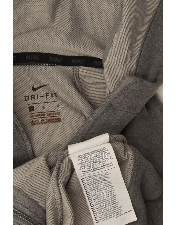 Γυναικείο πουλόβερ Nike Dri Fit Zip Hoodie UK 14 Large Grey Polyester