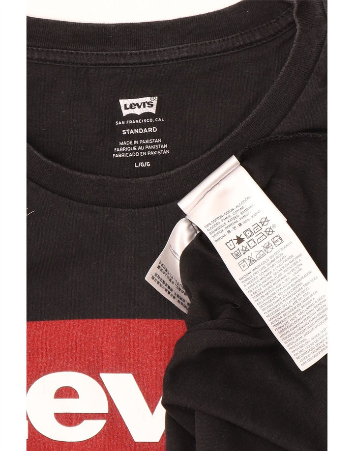 Ανδρικό Levi's Standard Fit Graphic Top Μακρυμάνικο μεγάλο μαύρο βαμβακερό