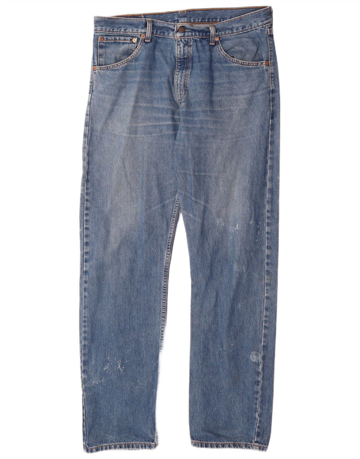 Levi's Mens 521 Straight Jeans W38 L34 Μπλε βαμβακερό