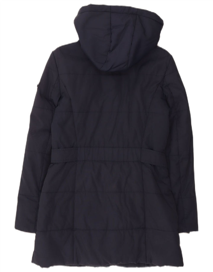 Esprit Γυναικείο παλτό με κουκούλα UK 10 Small Navy Blue Polyamide