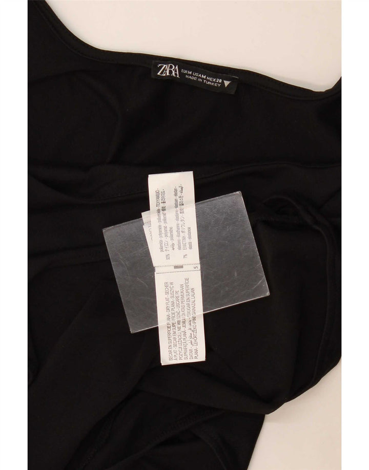 Zara γυναικείο κορμάκι UK 12 Medium Black Polyamide