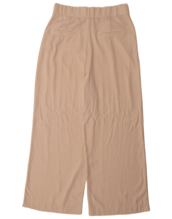 Zara γυναικείο ψηλόμεσο παντελόνι Chino XL W32 L32 Μπεζ Lyocell