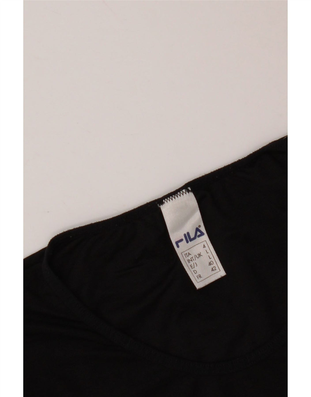 FILA Γυναικείο T-Shirt Top UK 14 Large Black Polyamide