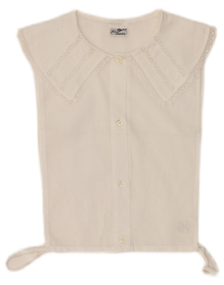 Vintage Γυναικείο Αμάνικο Πουκάμισο Μπλούζα IT 46 Large White Polyester