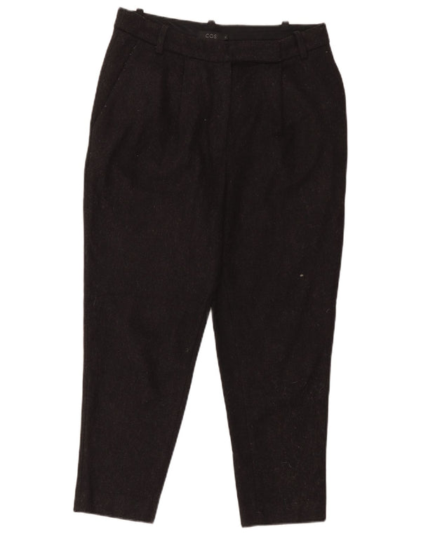 Cos Γυναικείο κοστούμι με καρφίτσες παντελόνι EU 36 Small W30 L25 μαύρο μαλλί