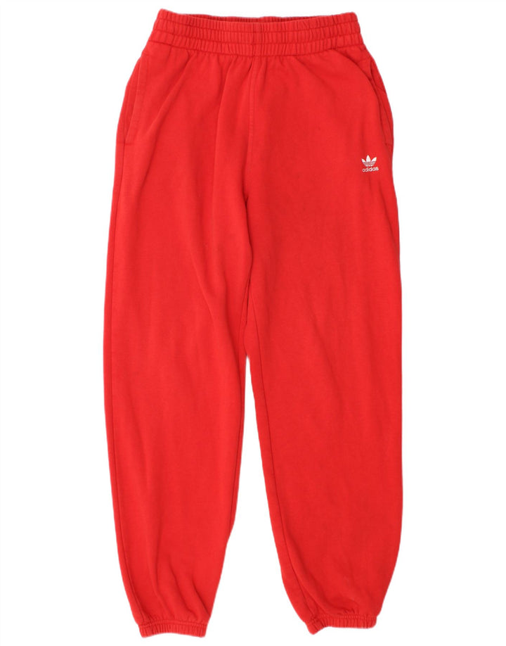 Γυναικεία αθλητική φόρμα ADIDAS Παντελόνι Joggers UK 12 μεσαίο κόκκινο βαμβακερό