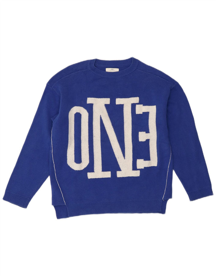 Πουλόβερ Zara Boys Graphic Crew Neck Jumper 11-12 Years Blue