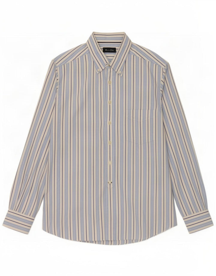 Ανδρικό πουκάμισο Massimo Dutti XL Blue Pinstripe