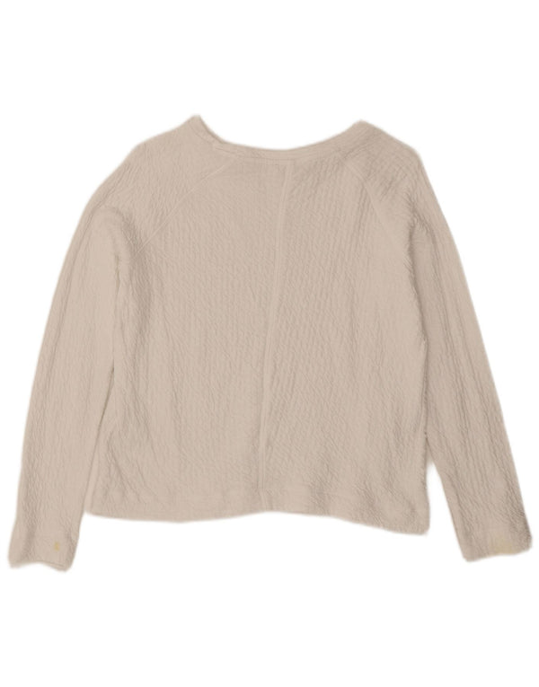 Zara Γυναικείο τοπ Trafaluc Crop μακρυμάνικο UK 10 Small μαύρο βαμβακερό