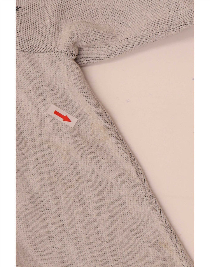 Ανδρικό πουλόβερ Zara Graphic Boat Neck Jumper Μεσαίο γκρι βαμβακερό