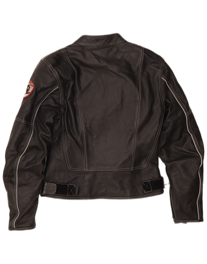 Suomy Γυναικείο Moto Racer Δερμάτινο Μπουφάν UK 12 Medium Black Leather