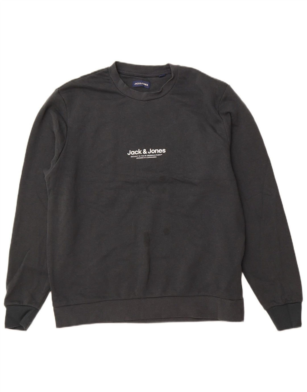 JACK & JONES Ανδρικό Φούτερ Jumper Μεγάλο Γκρι Βαμβακερό