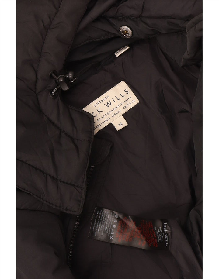 Jack Wills Ανδρικό μπουφάν με κουκούλα UK 42 XL μαύρο πολυεστέρα