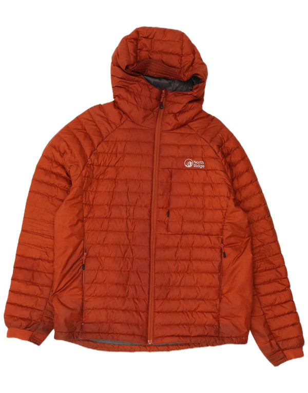 North Ridge Ανδρικό μπουφάν με κουκούλα UK 40 Large Brown Πολυεστέρας