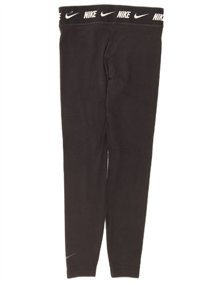 Γυναικεία γραφικά κολάν NIKE UK 12 μεσαίου μαύρου βαμβακερού