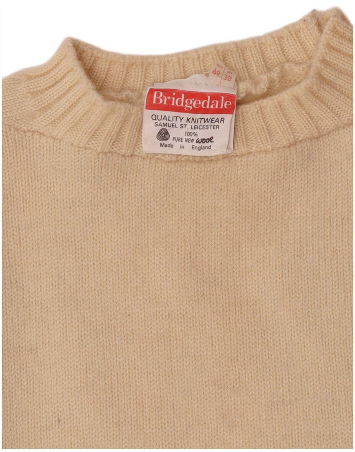 Ανδρικό πουλόβερ με λαιμόκοψη Bridgedale EU 38 Small Beige Wool