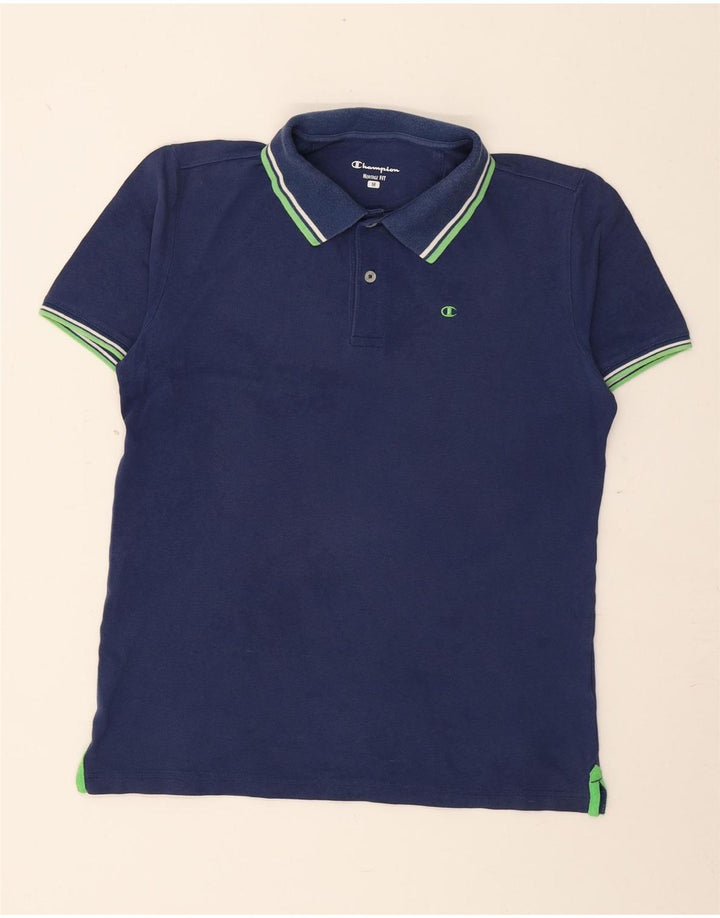 Champion Mens Herritage Fit Polo πουκάμισο μεσαίο μπλε
