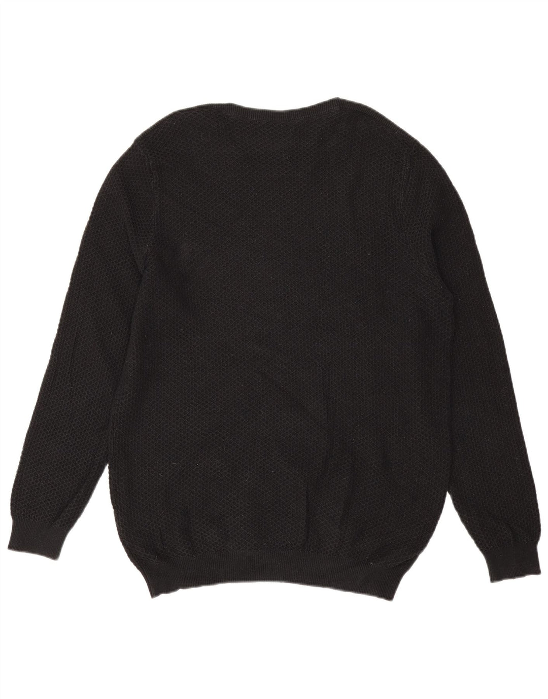 Ανδρικό πουλόβερ Massimo Dutti Crew Neck Jumper XL Μαύρο βαμβακερό