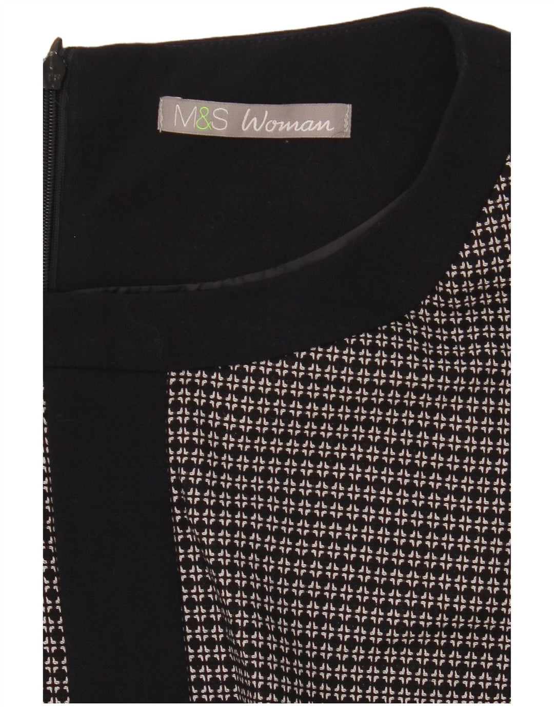 Γυναικείο φόρεμα με θήκη Marks & Spencer UK 14 Large Navy Blue Geometric
