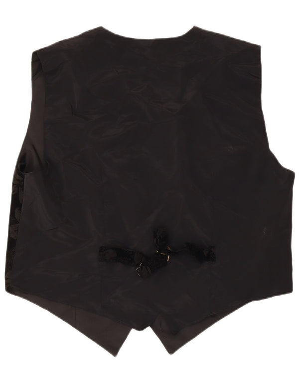 CARINA Γυναικείο Γιλέκο UK 20 2XL Μαύρο Φλοράλ