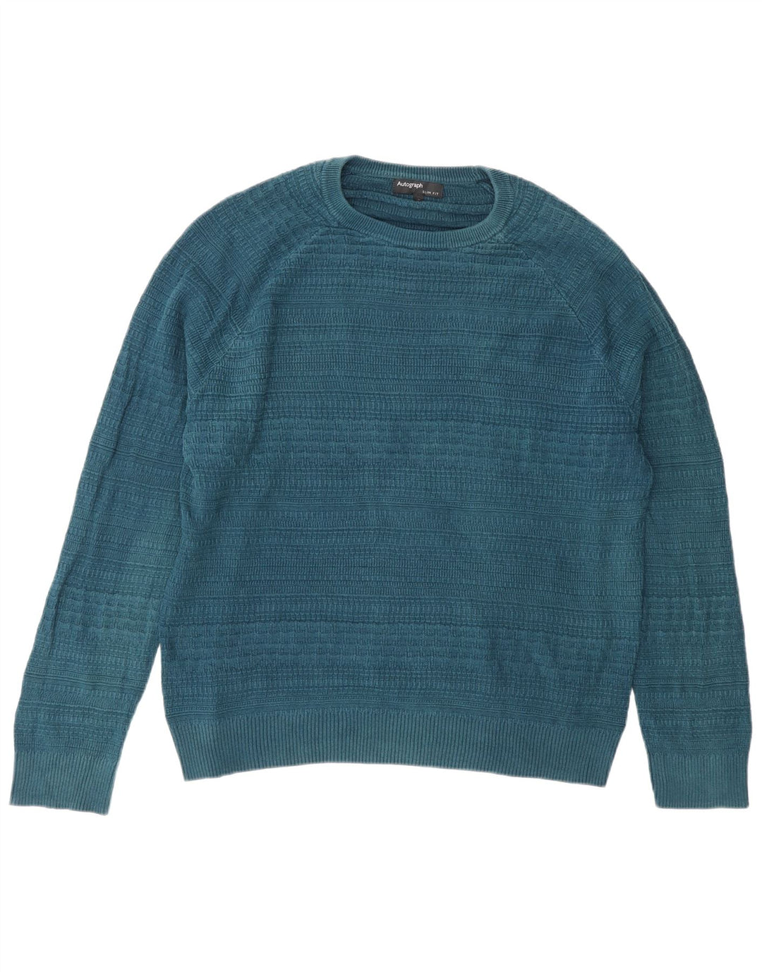 Ανδρικό πουλόβερ Marks & Spencer Autograph Slim Fit Crew Neck Jumper Large Blue