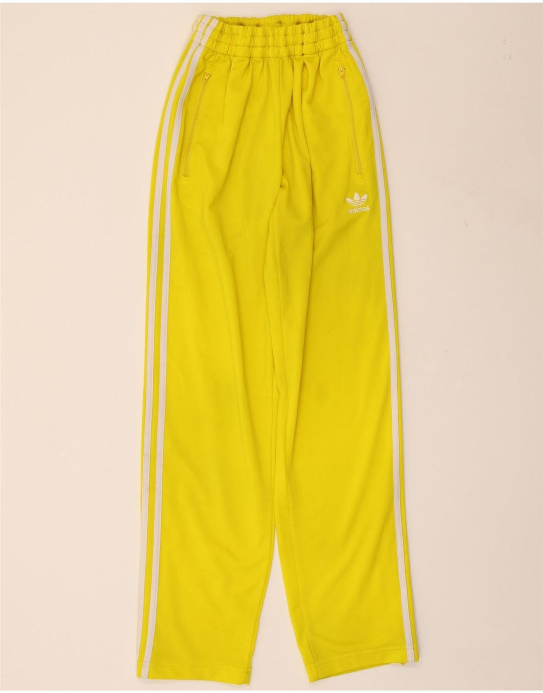 Γυναικεία αθλητική φόρμα ADIDAS Παντελόνι UK 8 Small Yellow Polyester