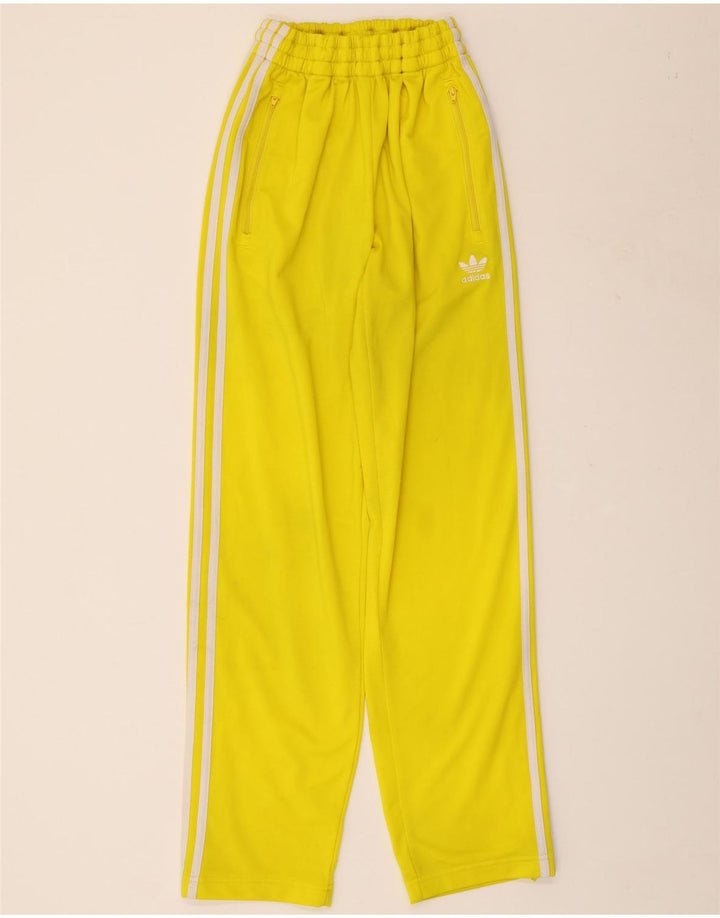 Γυναικεία αθλητική φόρμα ADIDAS Παντελόνι UK 8 Small Yellow Polyester
