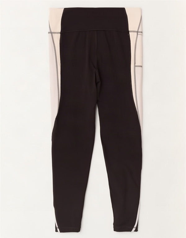 Puma Γυναικεία Crop leggings UK 16 Large Black Colourblock Polyester