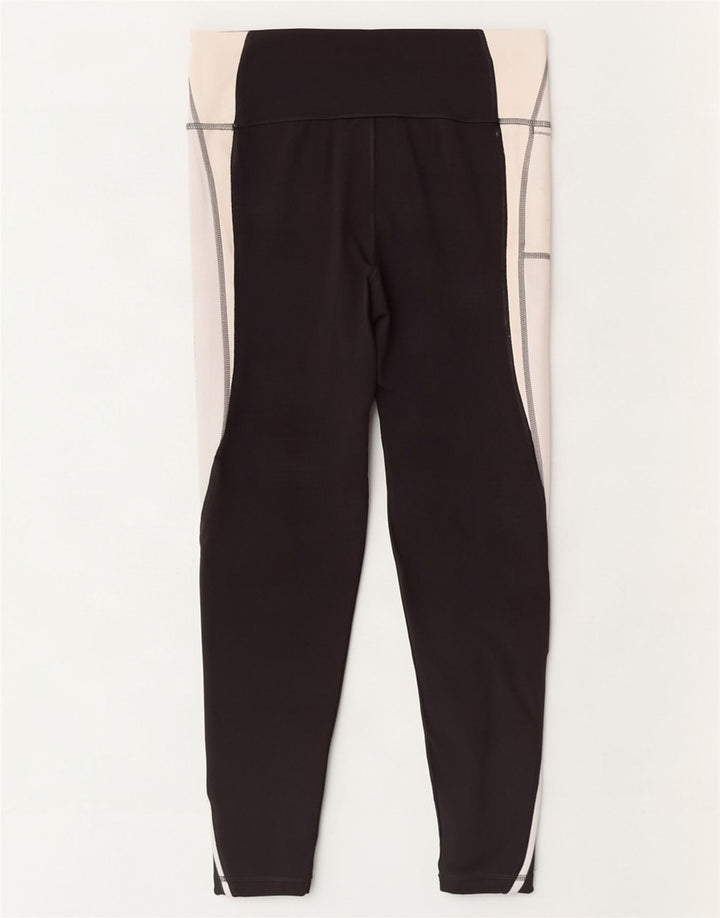 Puma Γυναικεία Crop leggings UK 16 Large Black Colourblock Polyester
