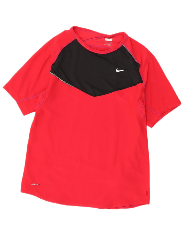 Ανδρικό T-Shirt Nike Top UK 39/41 Μεσαίο κόκκινο χρώμα πολυεστέρα