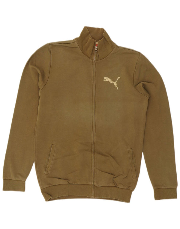 PUMA Boys αθλητική φόρμα Top Jacket 15-16 Years Khaki Cotton