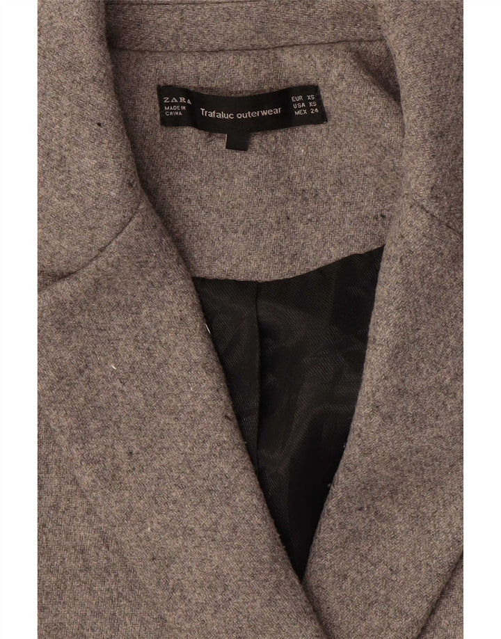 Zara Γυναικείο Παλτό με διπλό στήθος UK 6 XS Γκρι