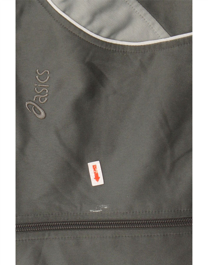 Ανδρικό πουλόβερ με κουκούλα με φερμουάρ ASICS XL γκρι Colourblock