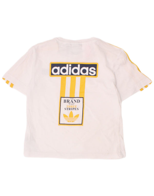 Adidas Boys Graphic T-Shirt Top 3-4 ετών Λευκό βαμβακερό