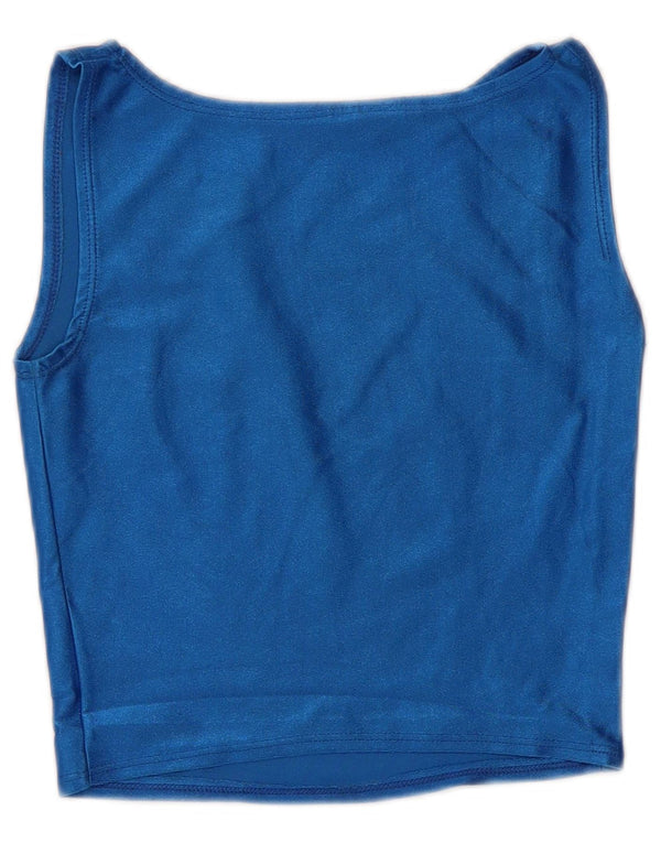 Vintage Γυναικείο Crop Γιλέκο UK 4 XS Blue