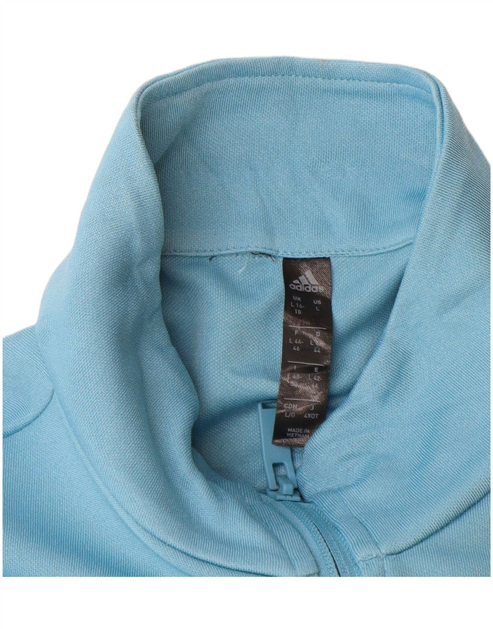 Γυναικεία αθλητική φόρμα Adidas Top Jacket UK 16/18 Large Blue Colourblock