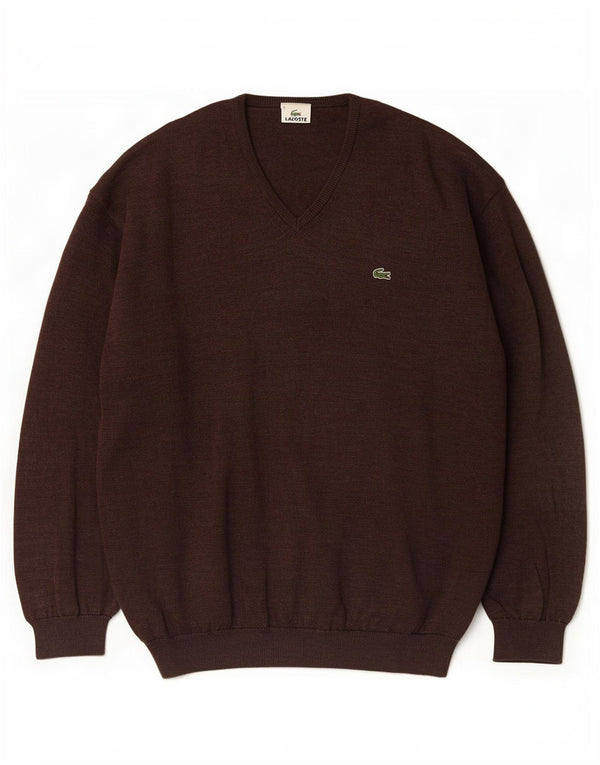 Ανδρικό πουλόβερ Lacoste με V λαιμόκοψη 6 XL Καφέ