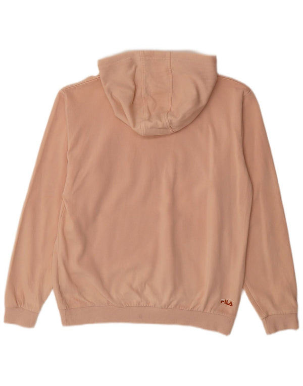 FILA Boys Graphic Hoodie Jumper 13-14 Years Pink Cotton