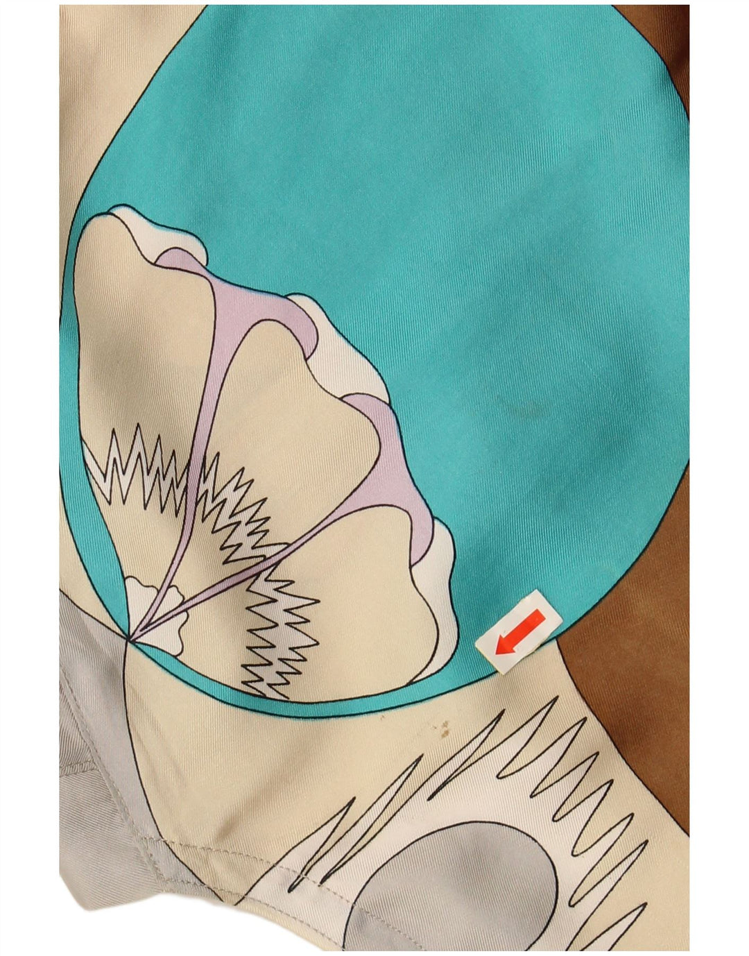 VINTAGE Γυναικεία Abstract Pattern Μπλούζα Top UK 14 Medium πολύχρωμη