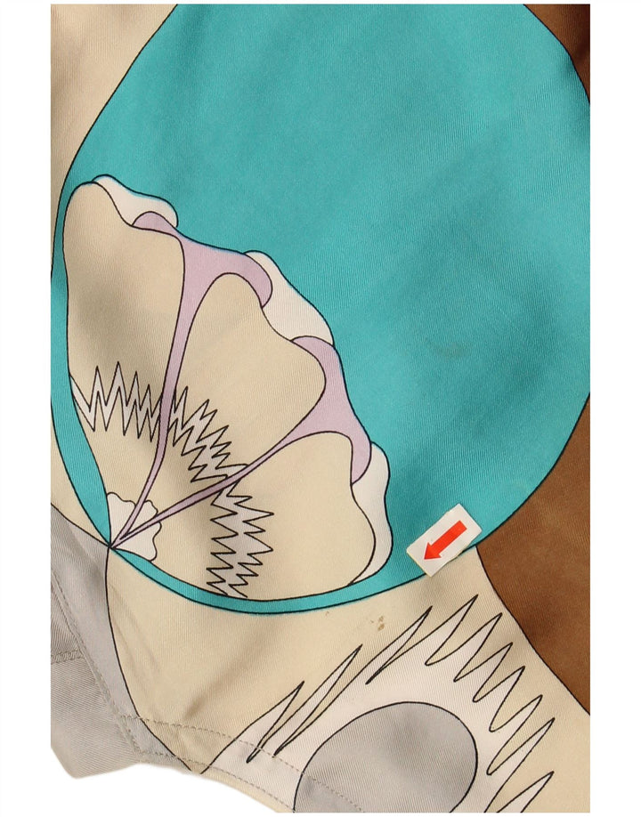 VINTAGE Γυναικεία Abstract Pattern Μπλούζα Top UK 14 Medium πολύχρωμη