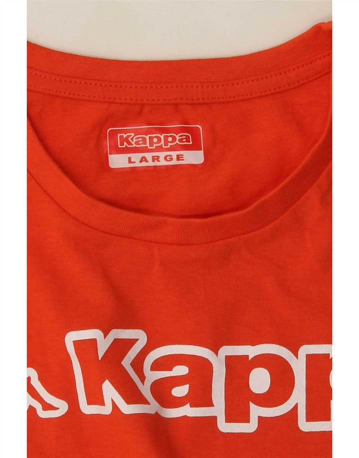 Ανδρικό γραφικό T-Shirt Kappa Top Large Orange
