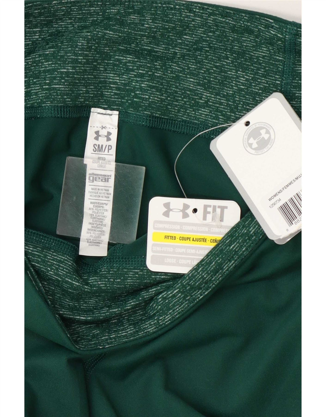 Under Armour Γυναικεία Κάπρι Κολάν UK 10 Small Green Polyester